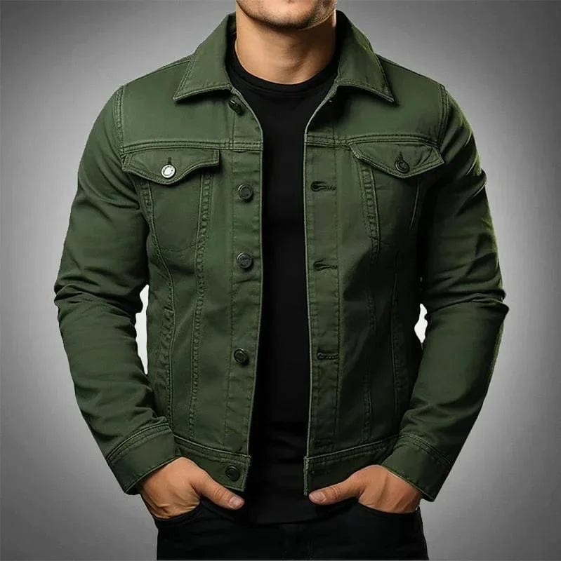 Primadon Jeansjacken Olivgrün / XS Noah | Robuste Jeansjacke für Herren Schwarz aus Baumwolle