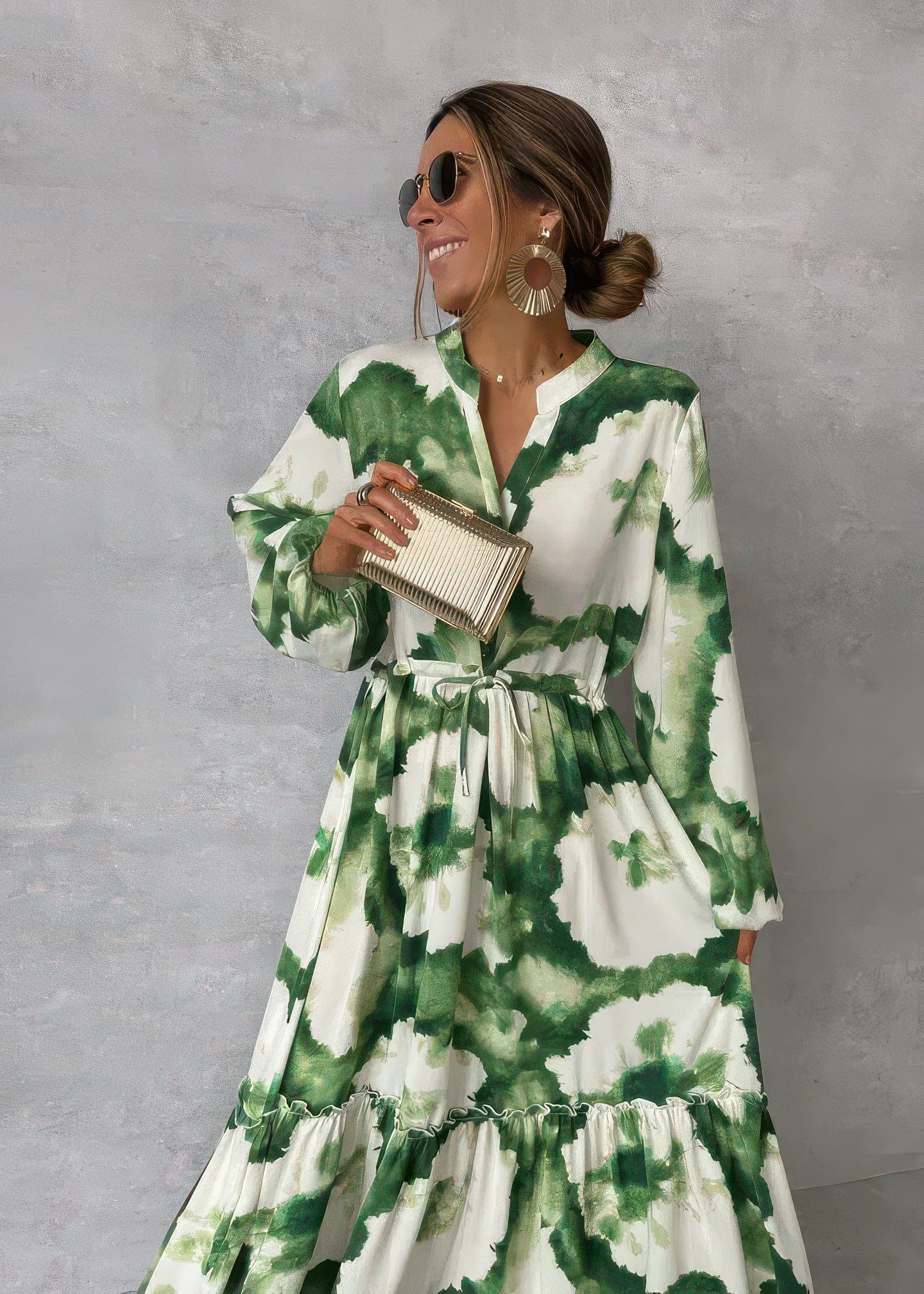 Primadon Kleider Alissa | elegantes Maxikleid für Damen langarm