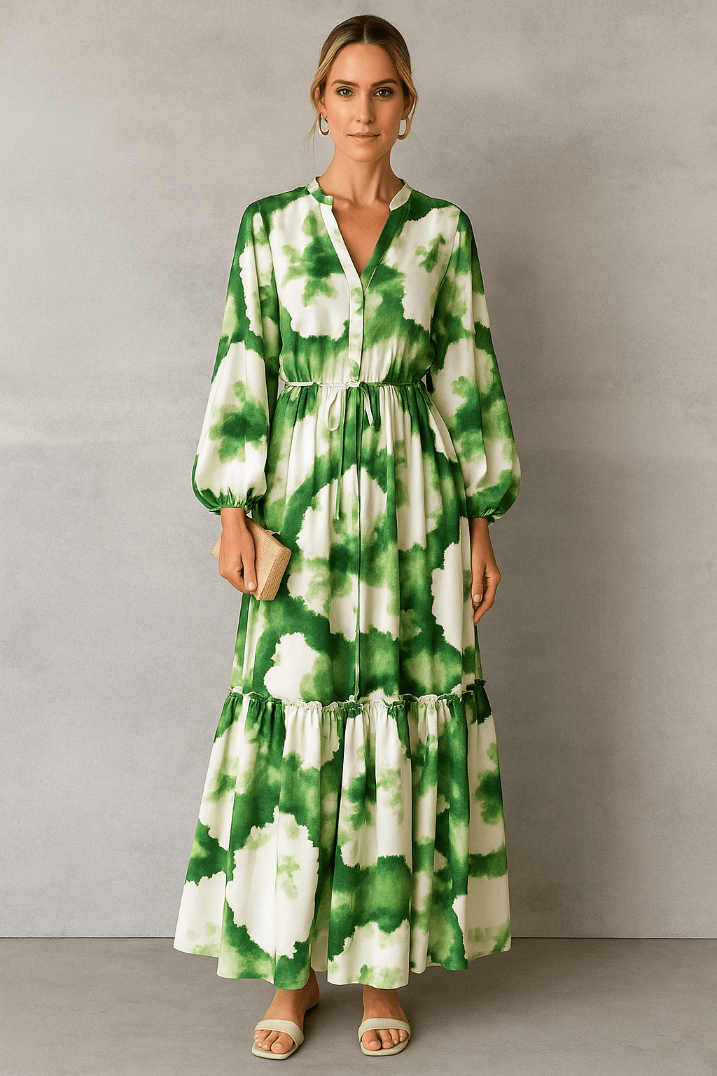 Primadon Kleider Alissa | elegantes Maxikleid für Damen langarm