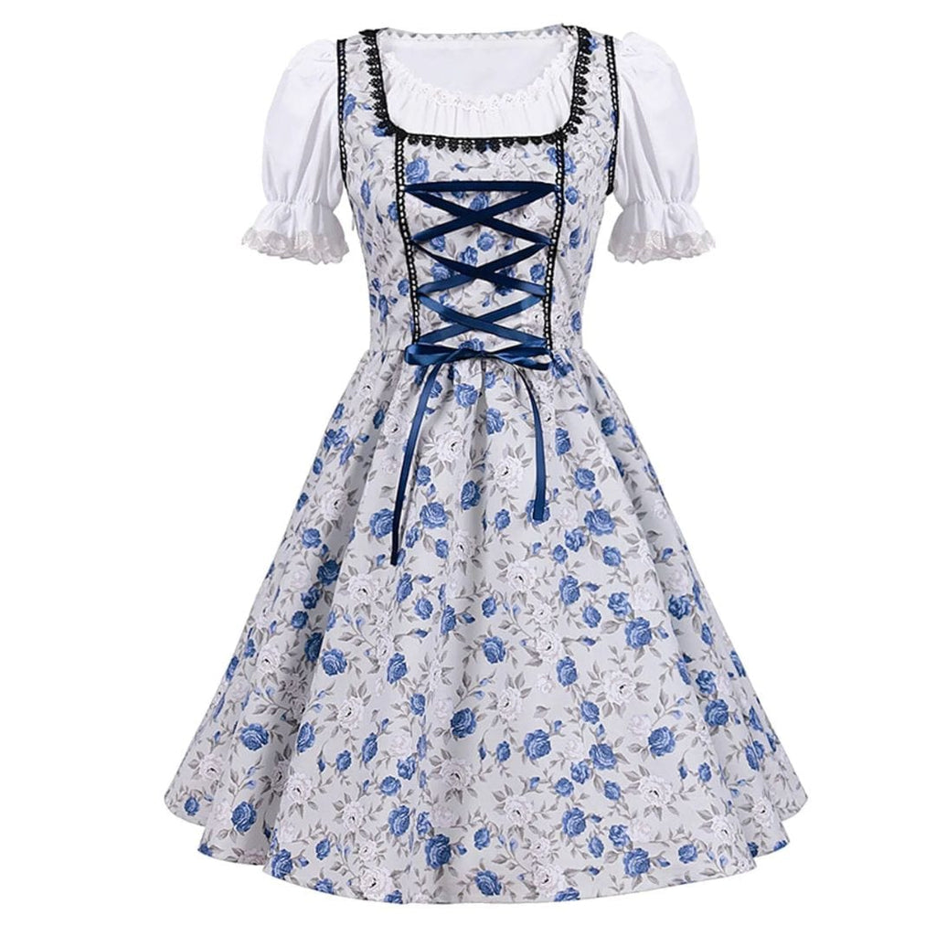 Primadon Kleider Arlene | Elegantes Dirndl für Damen Oktoberfest Baumwolle