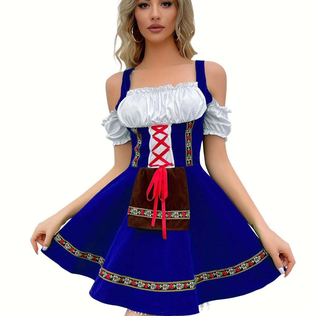 Primadon Kleider Clara | Elegantes Schulterfreies Dirndl Kleid für Damen