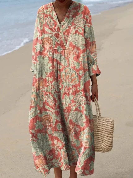 Primadon Kleider Elin | Zeitloses Blumenkleid für Damen Sommer
