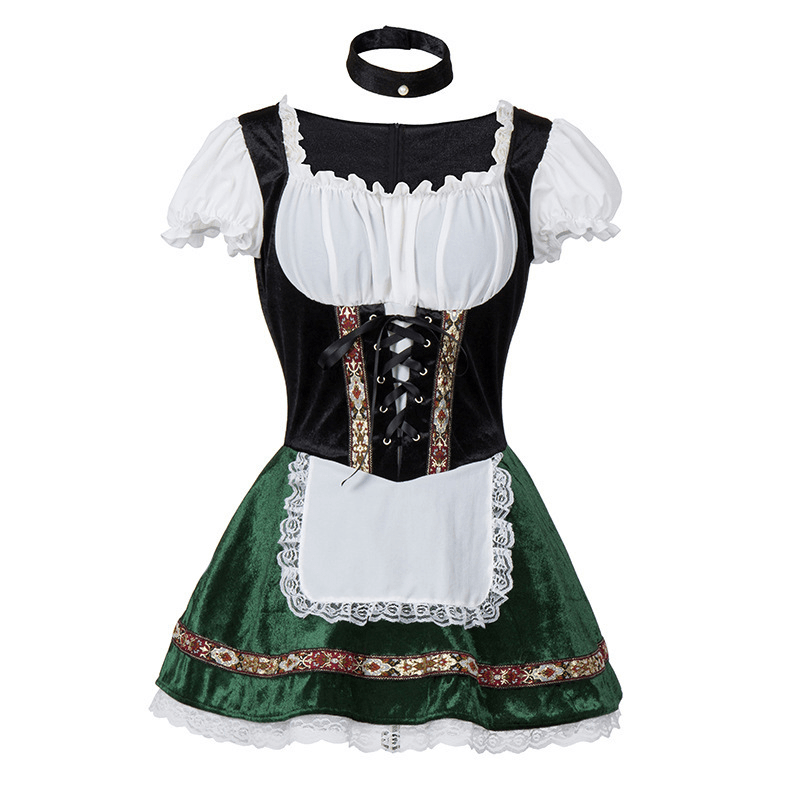 Primadon Kleider Grün / S Clara | Elegantes Mini-Dirndl für Damen festlich