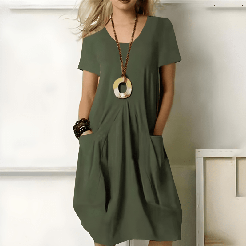 Primadon Kleider Grün / S Elina | luftiges Sommerkleid für Damen baumwolle