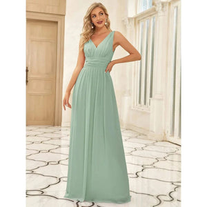 Primadon Kleider Hellgrün / 32 Selina | fließendes Maxikleid für Damen ärmellos