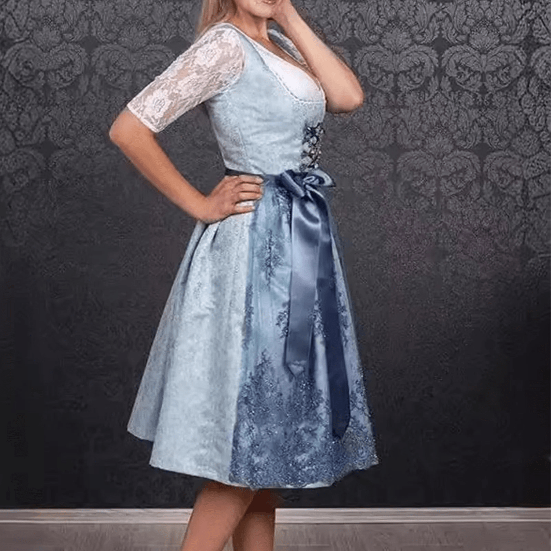 Primadon Kleider Karin | Elegantes Dirndlkleid für Damen schwarz Oktoberfest
