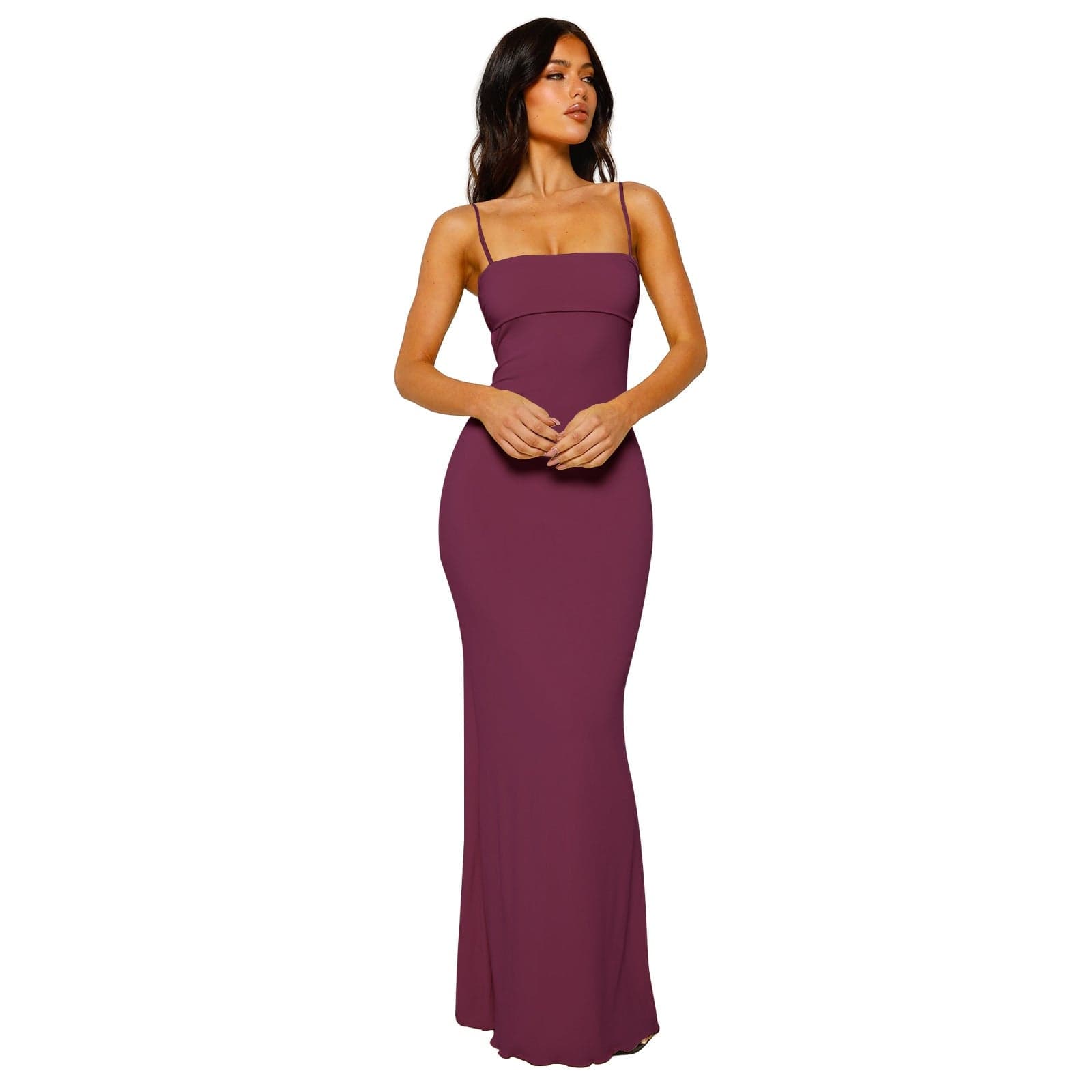 Primadon Kleider Lila / S Clara | Elegantes Maxikleid für Damen Festlich Schwarz