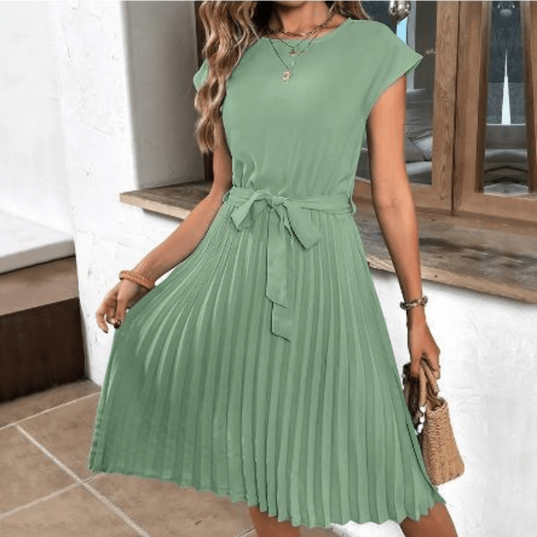 Primadon Kleider Mintgrün / S Élodie | luftiges Plisseekleid für Damen Sommer