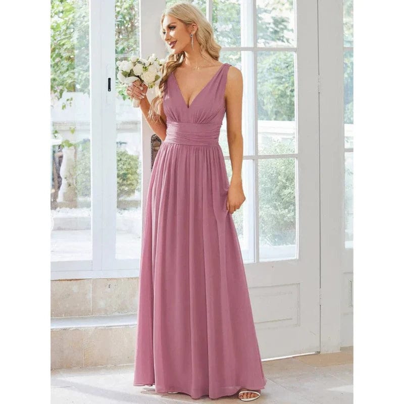 Primadon Kleider Rosa 3 / 32 Selina | fließendes Maxikleid für Damen ärmellos