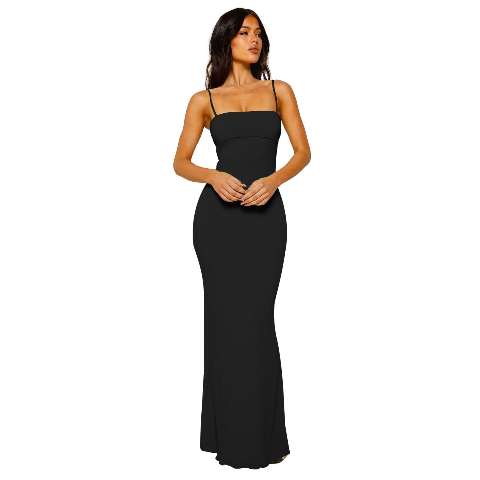 Primadon Kleider Schwarz / S Clara | Elegantes Maxikleid für Damen Festlich Schwarz