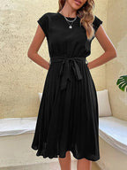 Primadon Kleider Schwarz / S Élodie | luftiges Plisseekleid für Damen Sommer