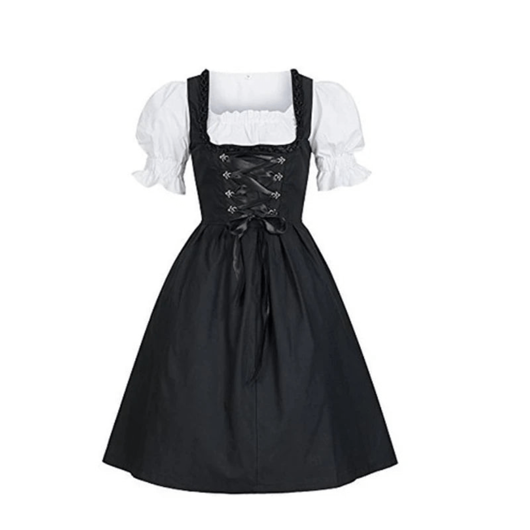 Primadon Kleider Schwarz / S Emilia | Elegantes Trachtenkleid für Damen Oktoberfest