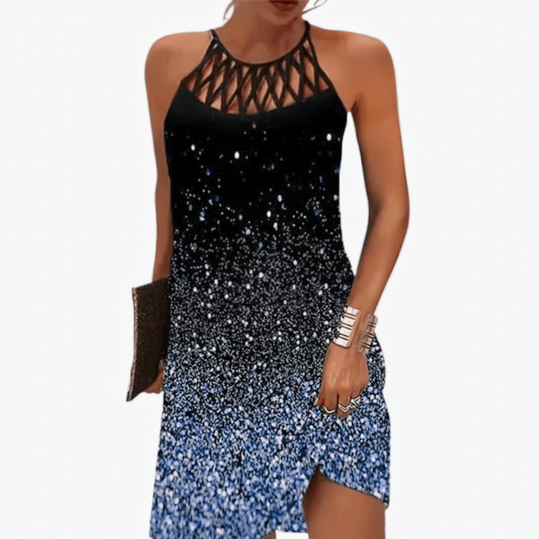 Primadon Kleider Schwarzblau / S Bela | lässiges Sommerkleid für Damen Grafikdruck