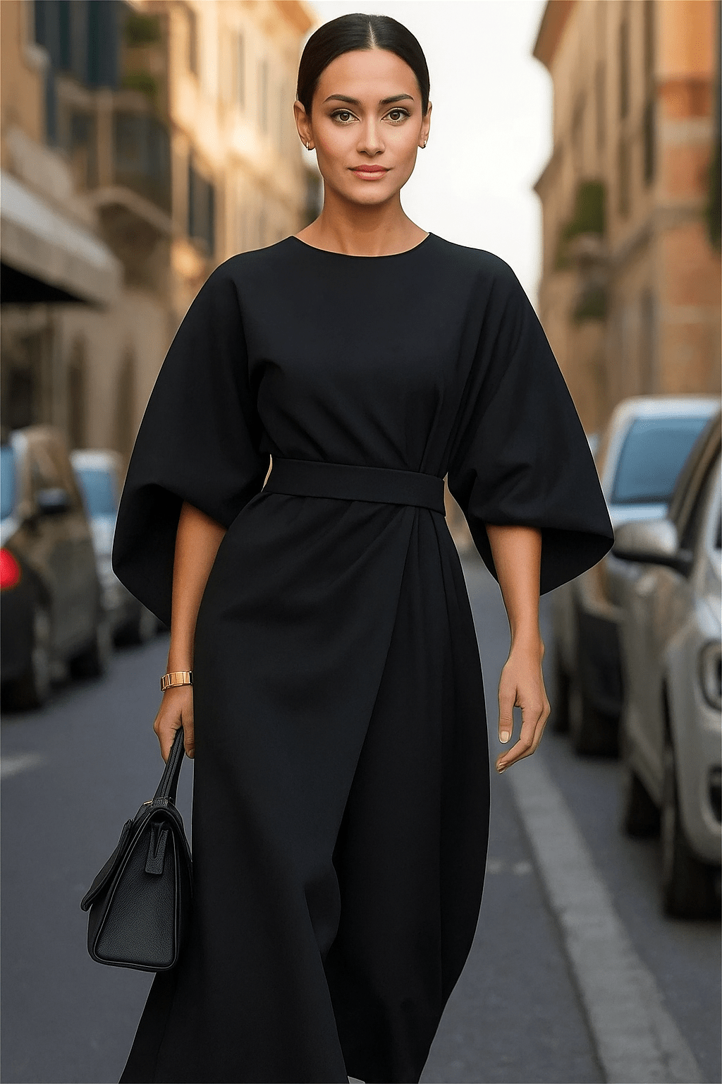 Primadon Kleider Vera | schmeichelhaftes Midikleid für Damen Polyester