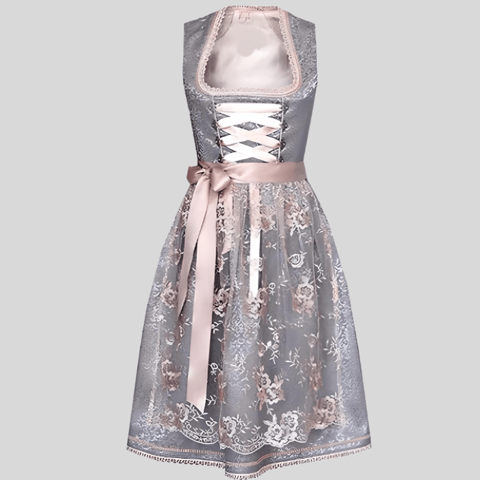Primadon Kleider XS / Grau-Rosé Leslie | Elegantes Minikleid für Damen Frühling Design