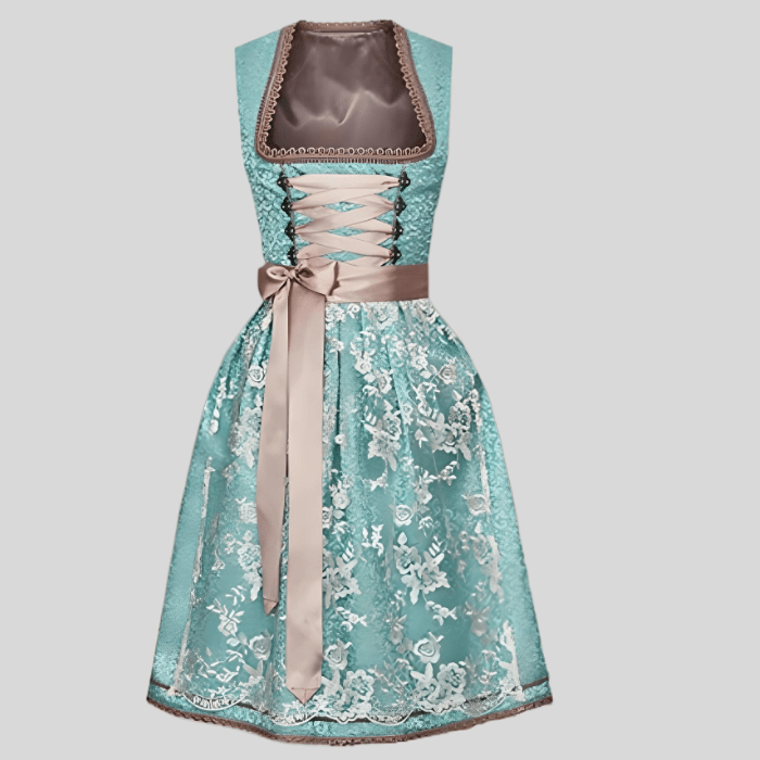 Primadon Kleider XS / Türkis-Rosé Leslie | Elegantes Minikleid für Damen Frühling Design