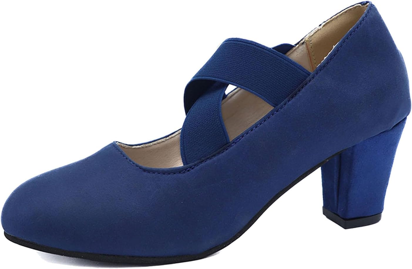 Primadon Kleidungsabsätze Blau / 35 Theresa | Elegante Samtpumps für Damen mit Kreuzband