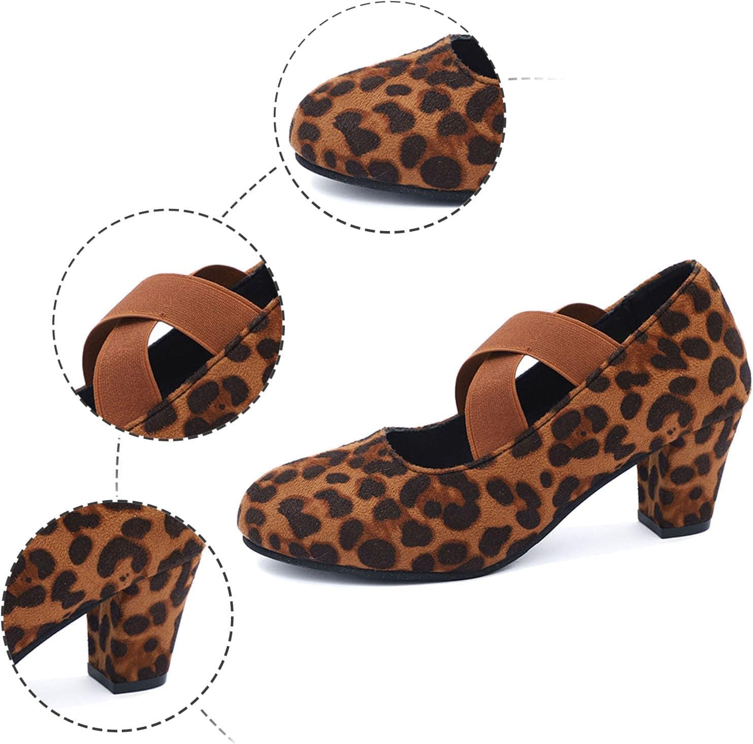 Primadon Kleidungsabsätze Theresa | Elegante Samtpumps für Damen mit Kreuzband