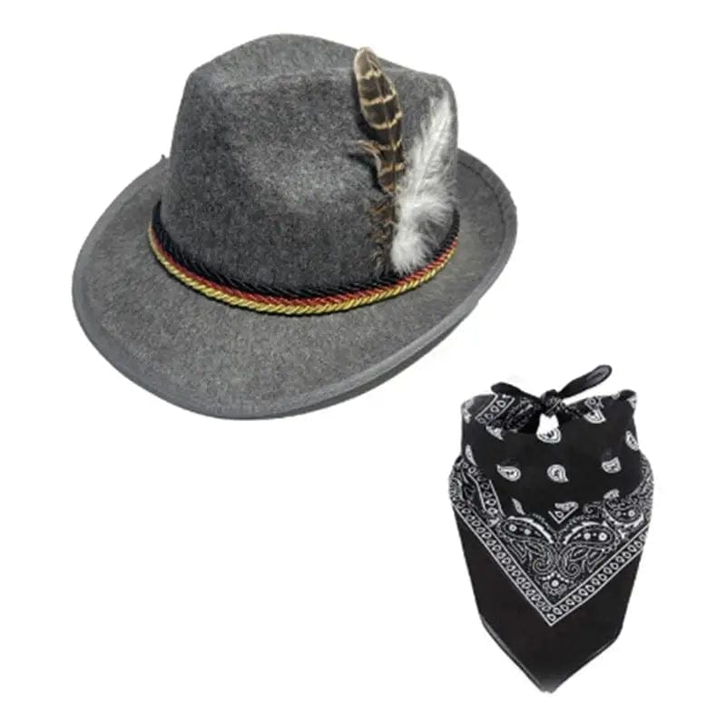 Primadon Kostüme & Zubehör Dunkelgrau Max | Traditionelles Trachten-Accessoire-Set für Unisex leicht