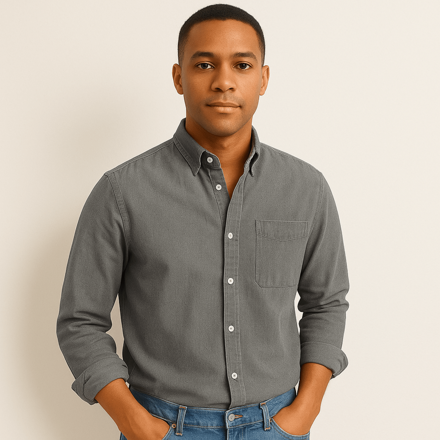 Primadon Langarmshirts Fynn | Elegantes Herrenhemd Langarm für Herren klassisch