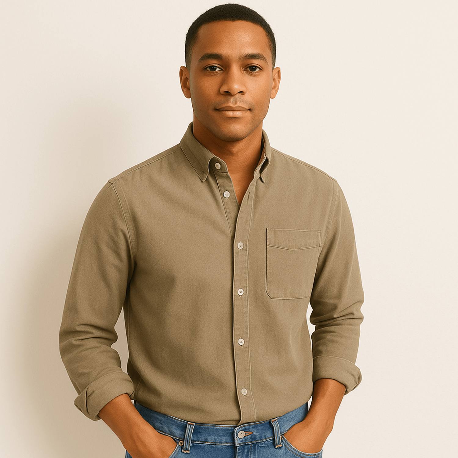 Primadon Langarmshirts Fynn | Elegantes Herrenhemd Langarm für Herren klassisch