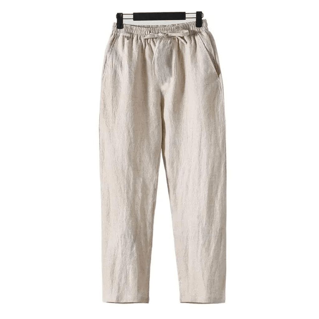Primadon Lässige Hosen Beige / S Silvan leichte Leinenhose für Herren Sommer