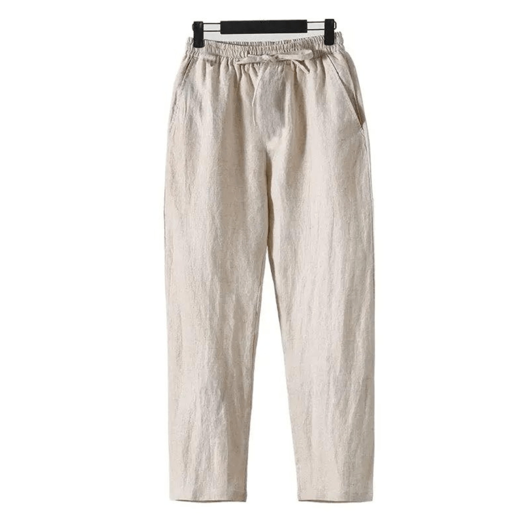Primadon Lässige Hosen Beige / S Silvan leichte Leinenhose für Herren Sommer