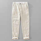 Primadon Lässige Hosen Beige / XS Bennet | Atmungsaktive Leinenhose für Herren Sommer