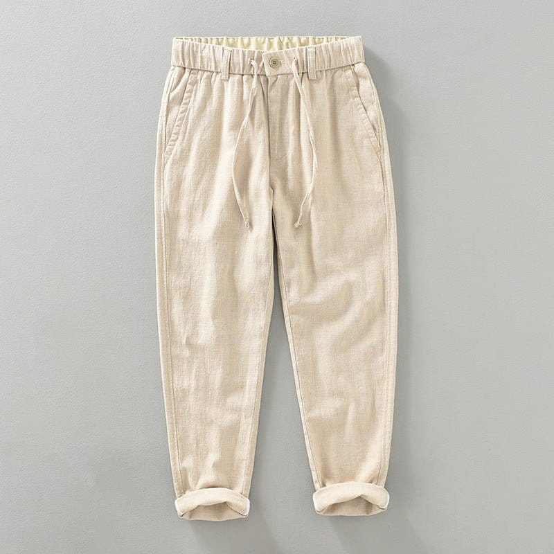 Primadon Lässige Hosen Beige / XS Dorian | Lässige Baumwollhose für Herren leicht