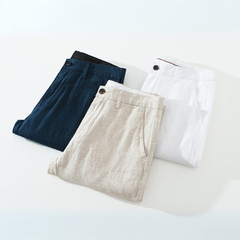 Primadon Lässige Hosen Bennet | Atmungsaktive Leinenhose für Herren Sommer