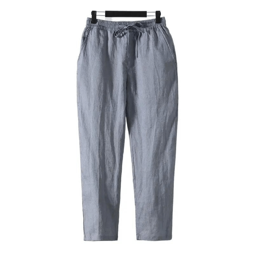 Primadon Lässige Hosen Blau / S Silvan leichte Leinenhose für Herren Sommer