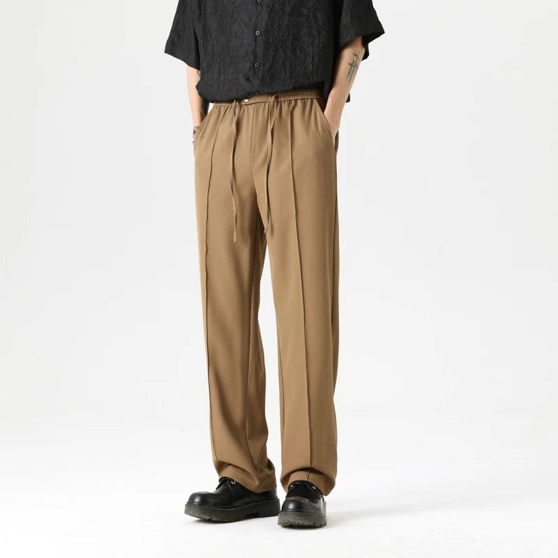 Primadon Lässige Hosen Braun / S Luke | Lässige Leinen Hose für Herren Sommer weit