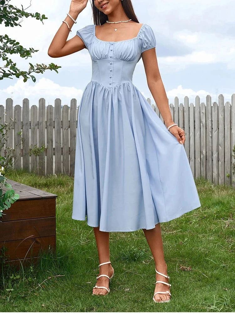 Primadon Lässige Kleider Hellblau / S Fiora elegantes Korsettkleid für Damen