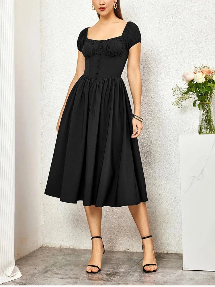Primadon Lässige Kleider Schwarz / S Fiora elegantes Korsettkleid für Damen