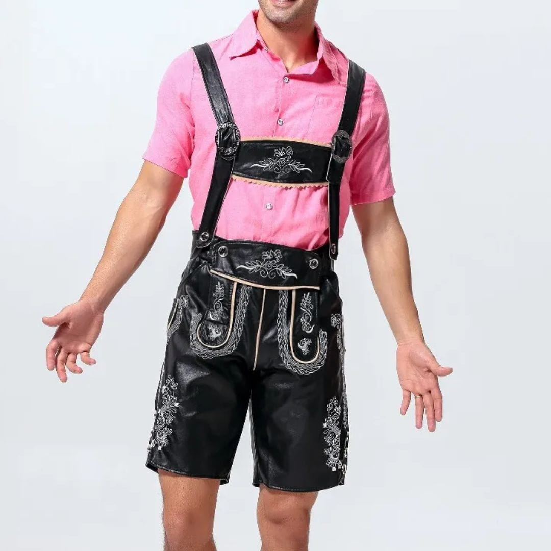 Primadon Lederhosen Anton | Traditionelle Lederhose für Herren Oktoberfest