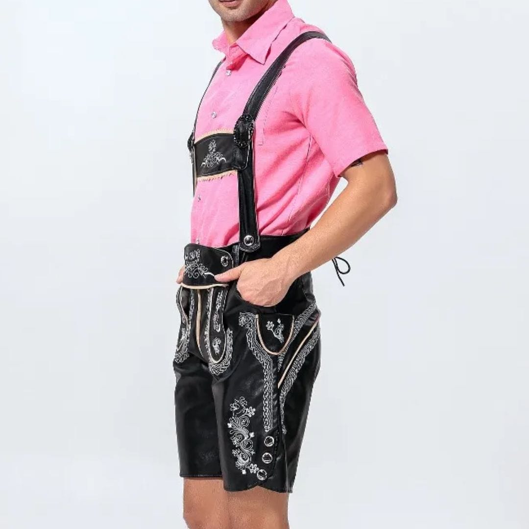 Primadon Lederhosen Anton | Traditionelle Lederhose für Herren Oktoberfest