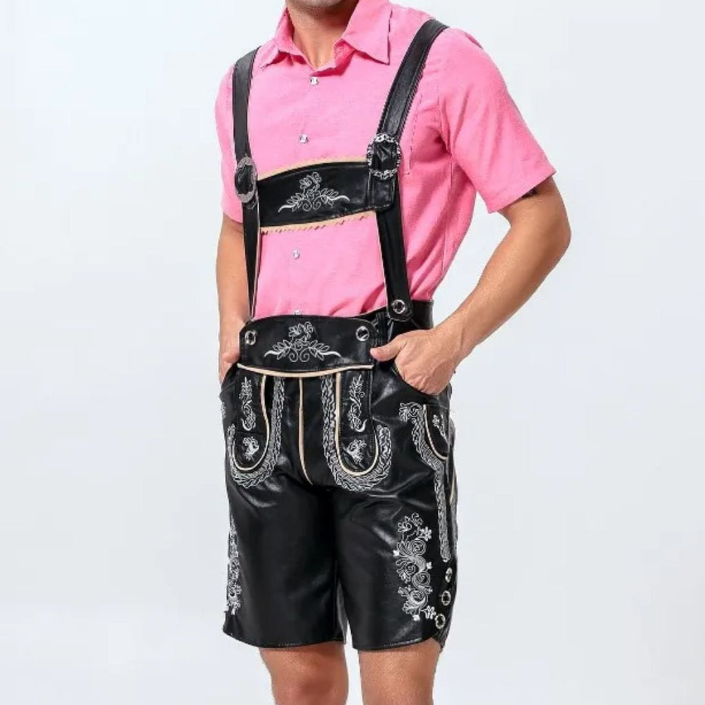 Primadon Lederhosen Anton | Traditionelle Lederhose für Herren Oktoberfest