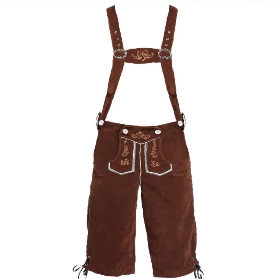 Primadon Lederhosen Braun Lucas | Traditionelle Lederhose für Herren Oktoberfest