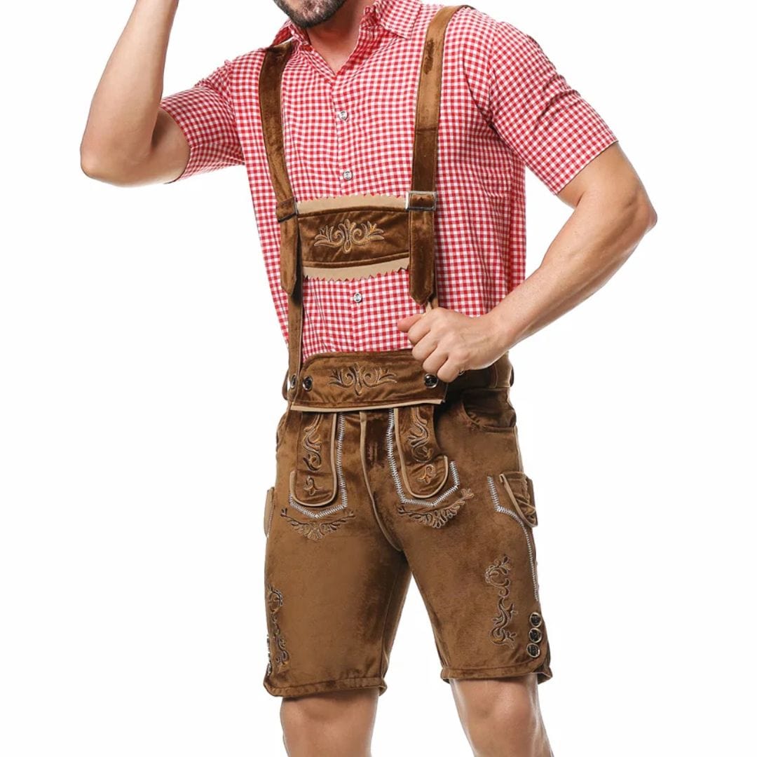 Primadon Lederhosen Braun / M Gregory | Elegante Lederhose für Herren Oktoberfest
