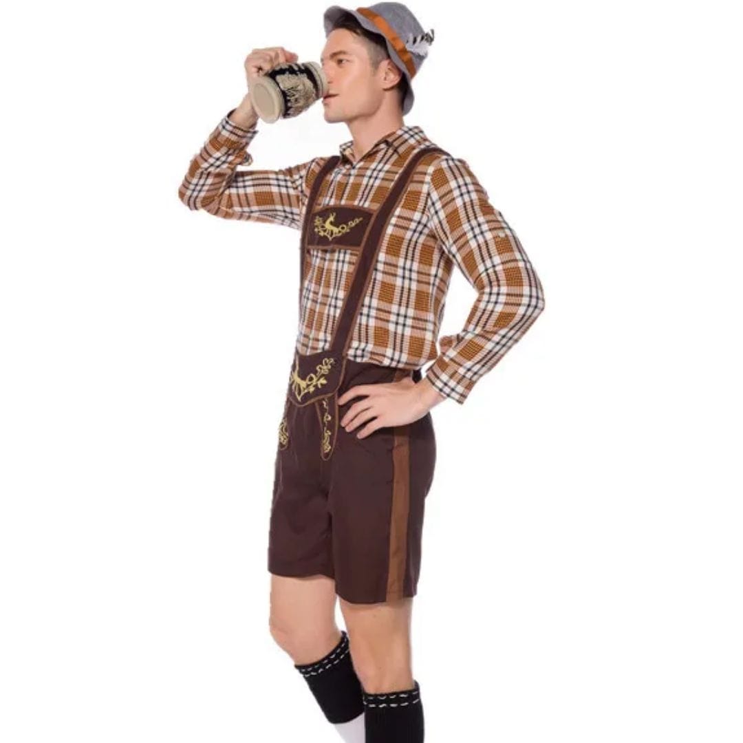 Primadon Lederhosen Eduardo | Elegante Lederhose für Herren Oktoberfest