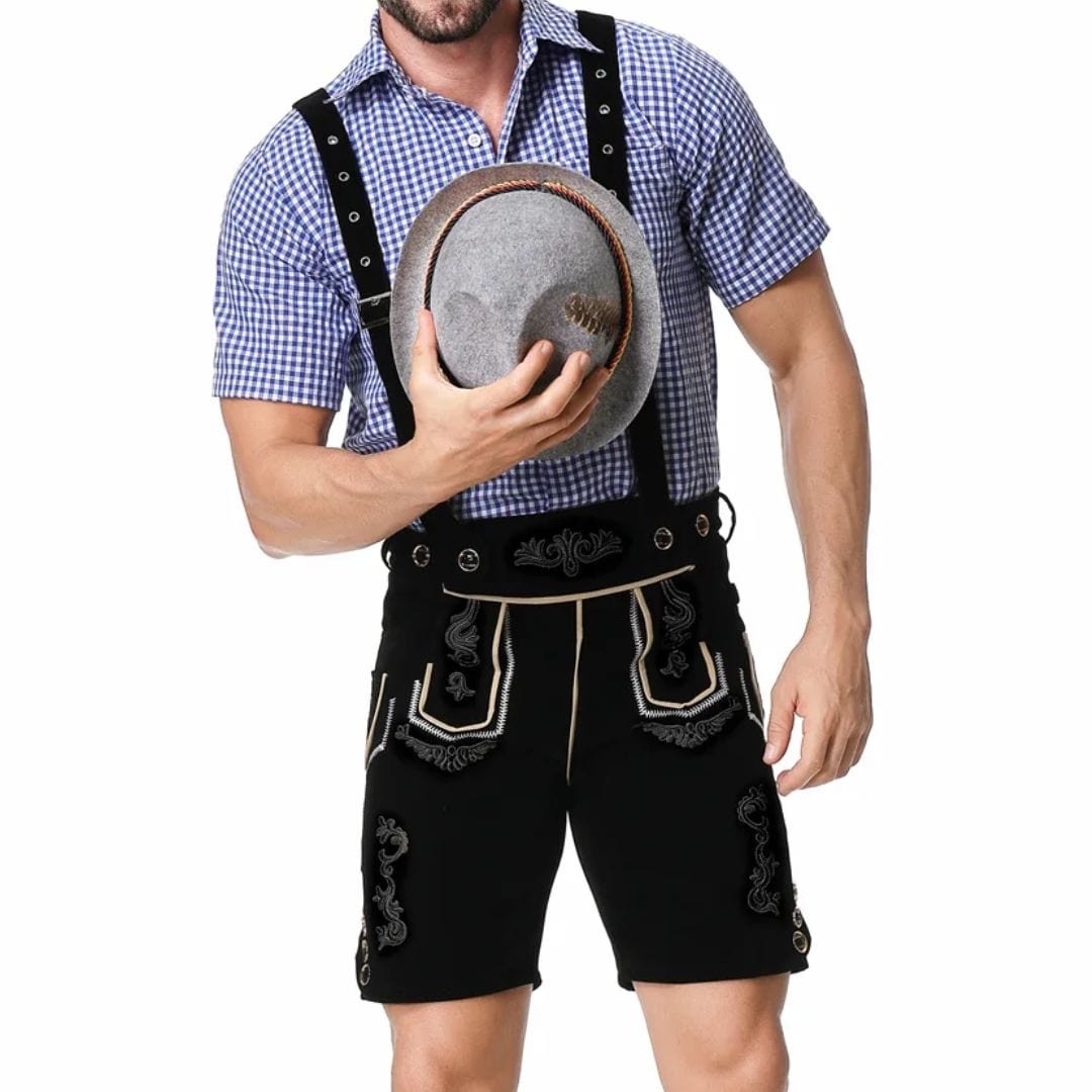 Primadon Lederhosen Gregory | Elegante Lederhose für Herren Oktoberfest