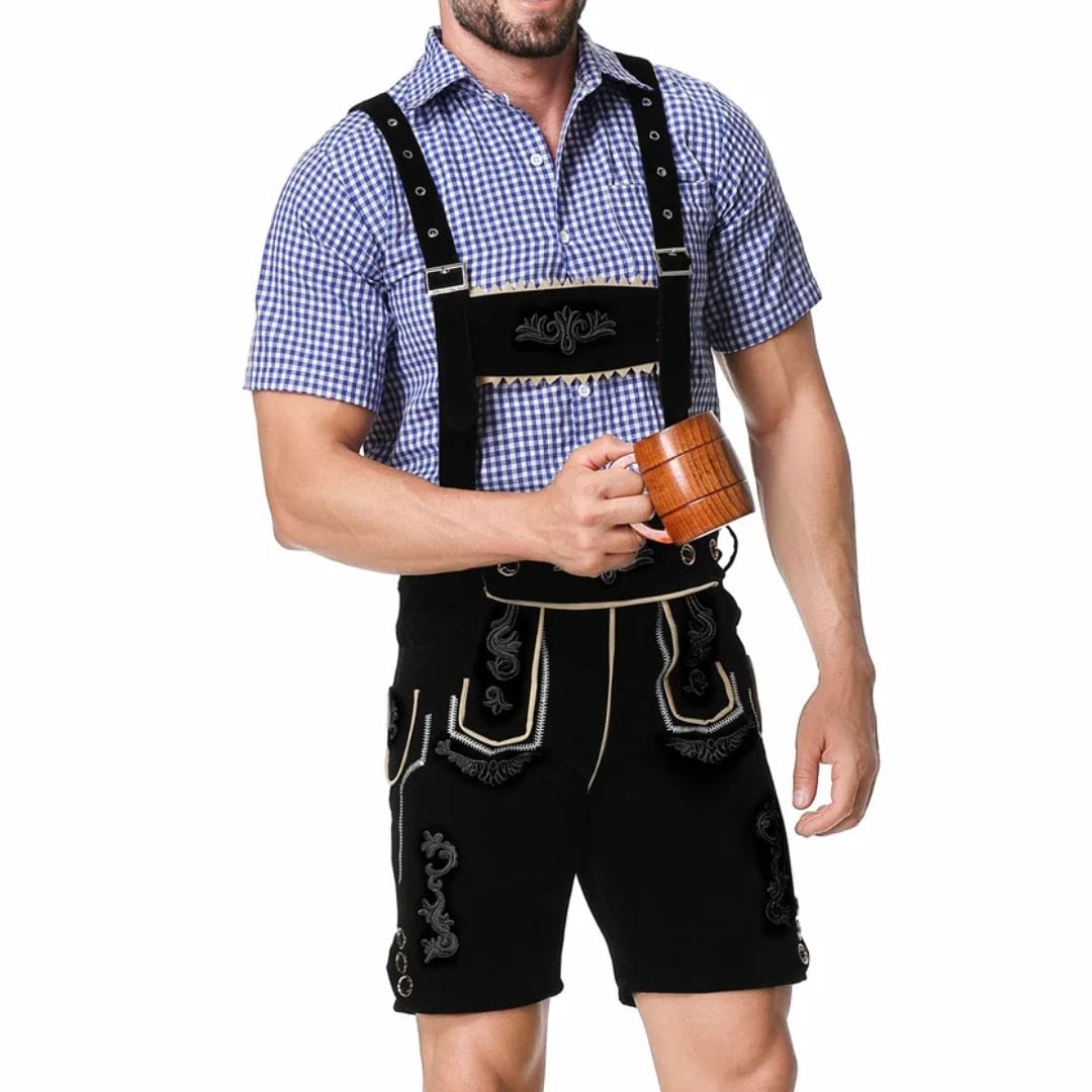 Primadon Lederhosen Gregory | Elegante Lederhose für Herren Oktoberfest
