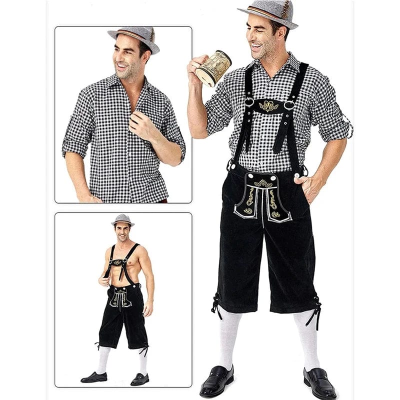 Primadon Lederhosen Niklas | Elegante Lederhose für Herren Oktoberfest