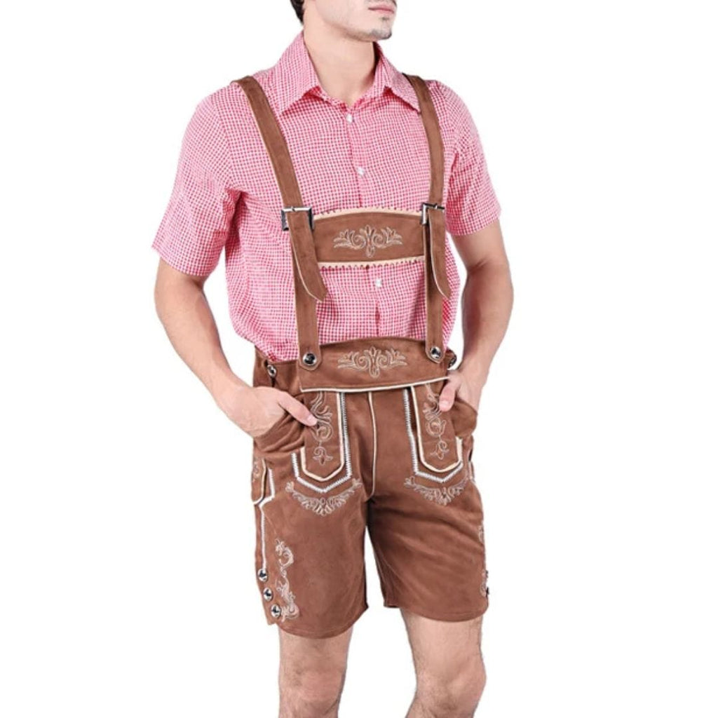 Primadon Lederhosen Romeo | Elegante Lederhose für Herren Oktoberfest Kunstleder