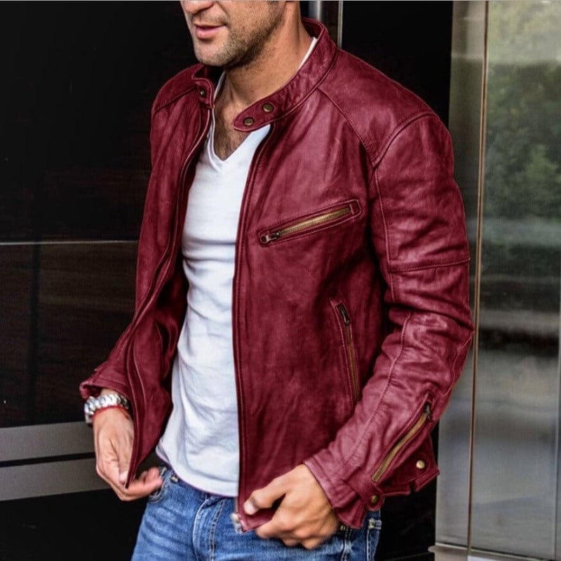 Primadon Lederjacken Kevin | Wetterfeste Lederjacke für Herren vielseitig
