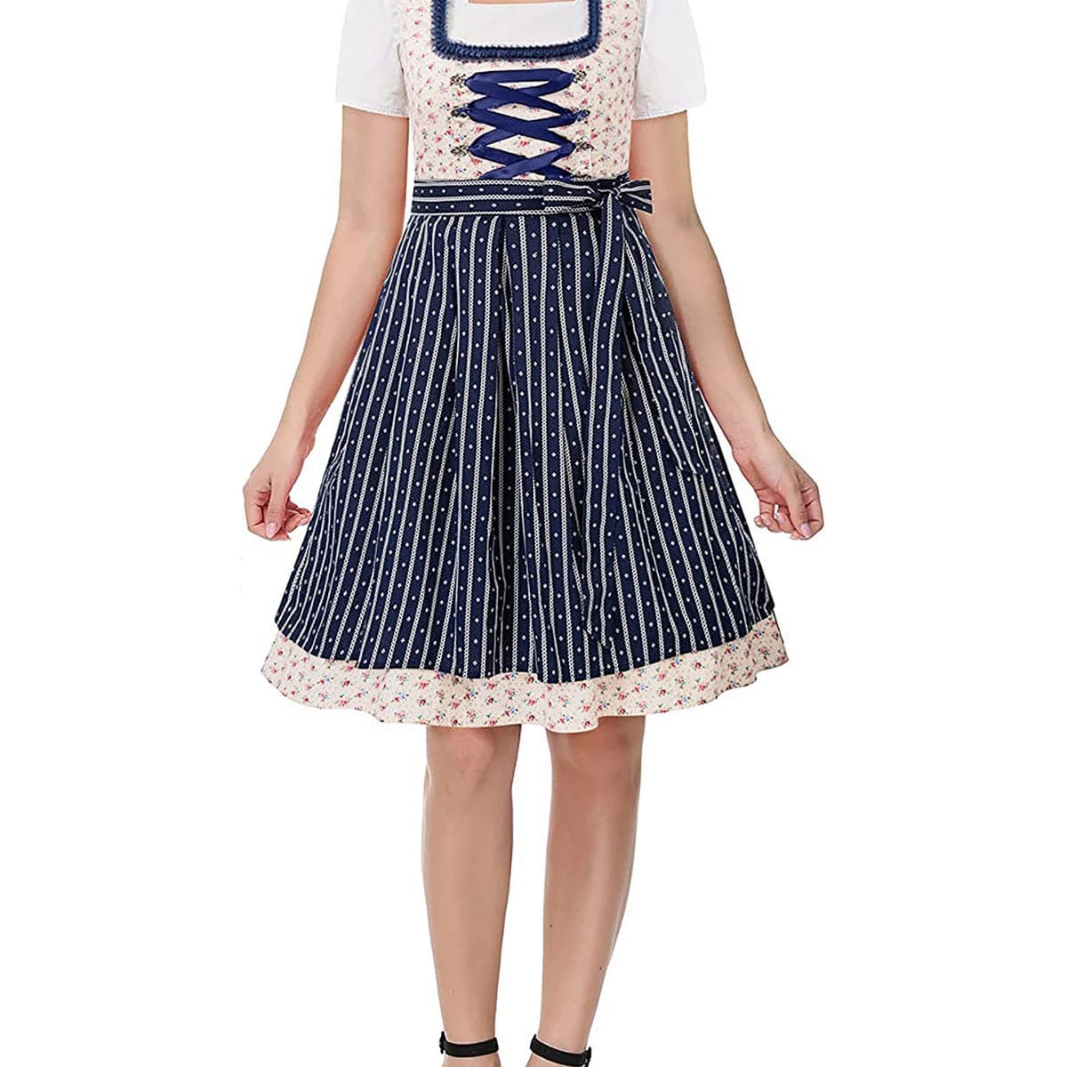 Primadon Midi-Kleider Amelie | Elegantes Midi-Dirndl für Damen Oktoberfest