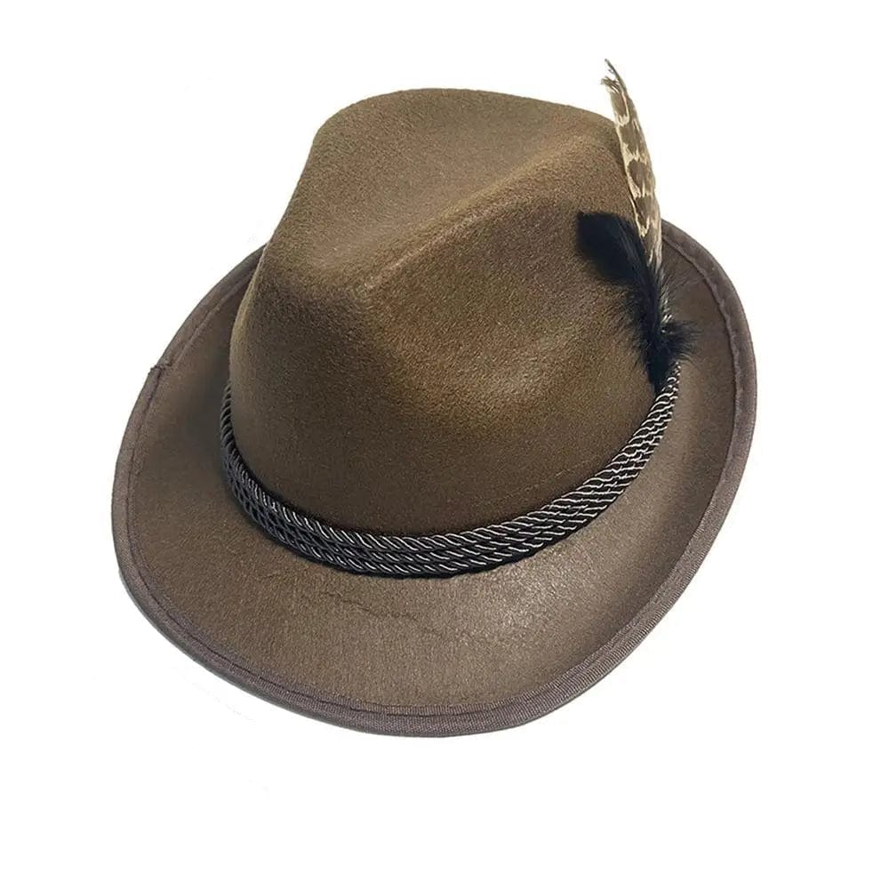 Primadon Modehüte Braun Anton | Traditioneller Trachtenhut für Herren Oktoberfest