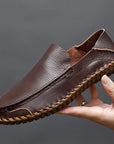 Primadon Mokassins Dunkelbraun / 37.5 Oliver | Atmungsaktive Mokassins für Herren leicht