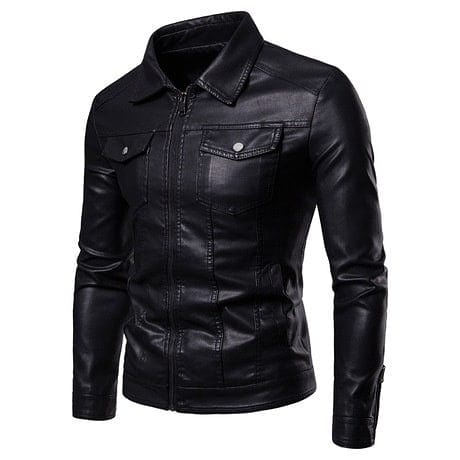 Primadon Motorradjacken Bernardo | Robuste Motorradjacke für Herren Leder Schwarz