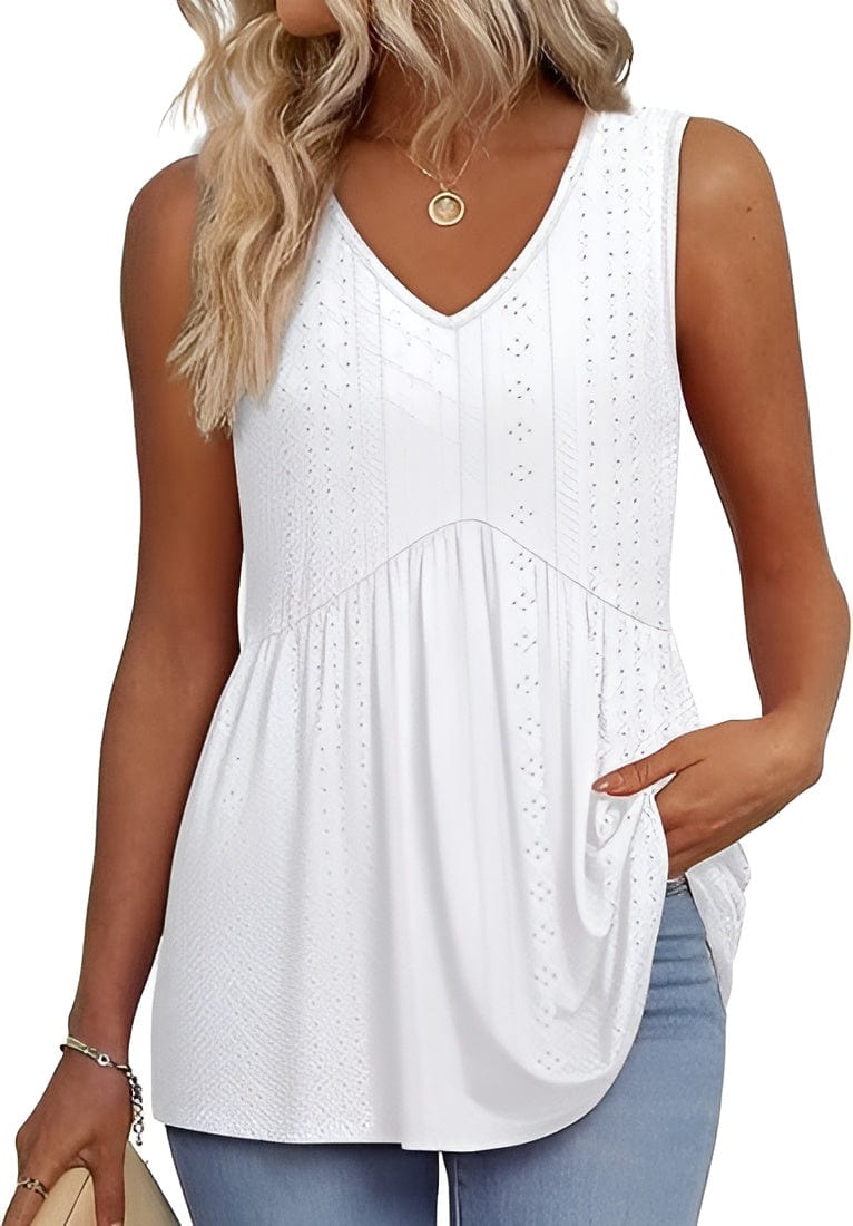 Primadon Oberteile Weiß / S Birna | Luftiges Top für Damen Sommer
